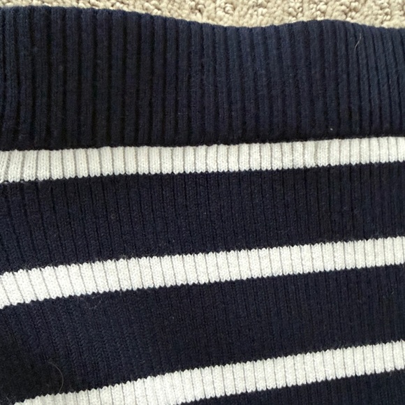 Club Monaco off-shoulder blue and white stripe top - size small - Picture 5 of 5